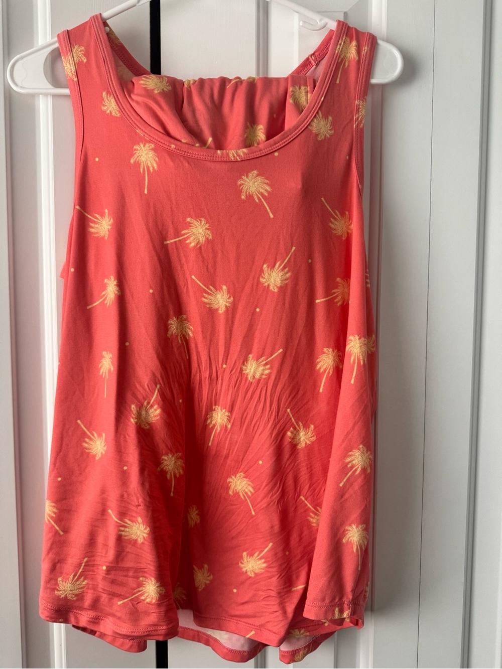 Women's Coral Palm-Print Sleeveless Tank Top
